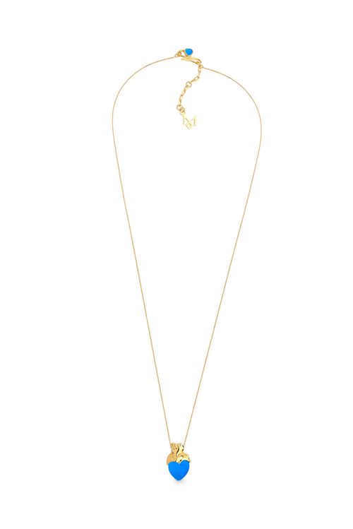 Colar Amor da Minha Vida - Haulita Turquesa - Coleção No Conforto do Seu Amor Banho: Folheado a Ouro
