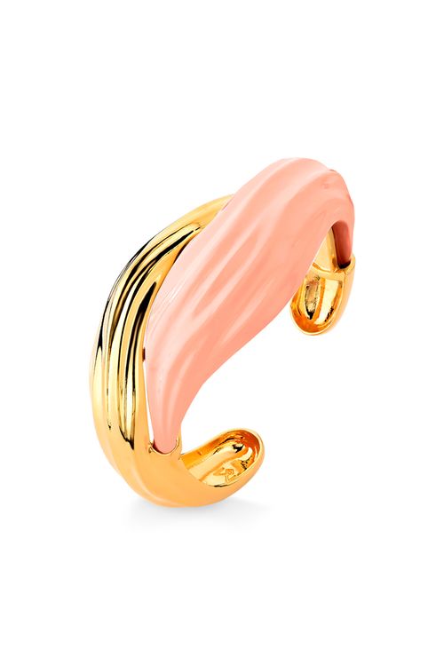 Pulseira Merengue - Resina Pessêgo - Coleção Viva Essa Festa Banho: Folheado a Ouro