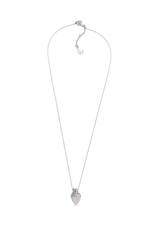 Colar Amor da Minha Vida - Quartzo Branco Holográfico - Coleção No Conforto do Seu Amor Banho: Ródio Negro