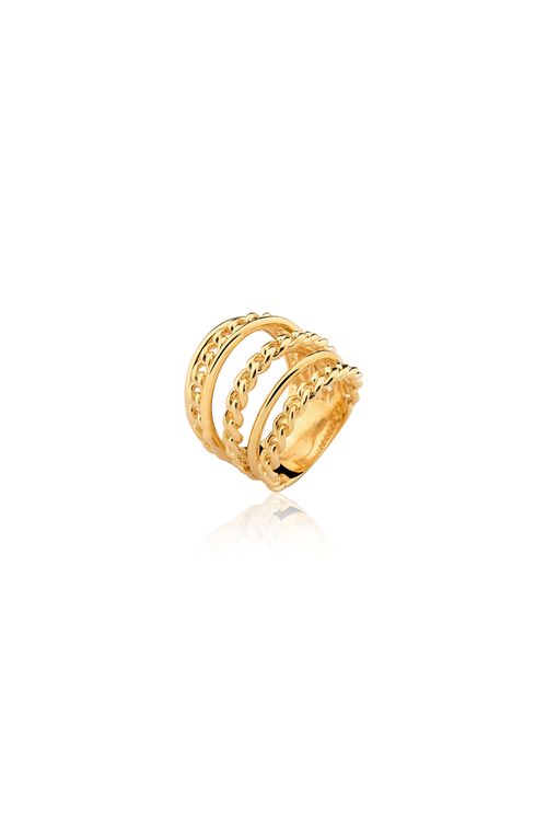 Anel Gangsta - Coleção Urban Banho: Folheado a Ouro