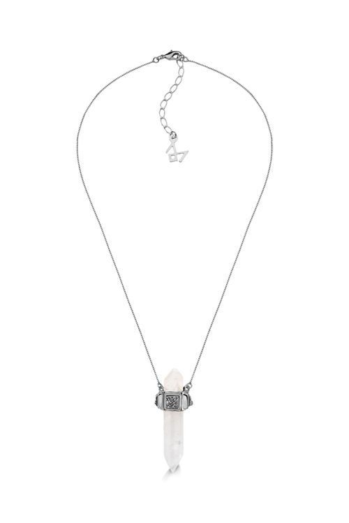 Colar Krypton Slim - Cristal - Coleção Krypton Banho: Ródio Negro