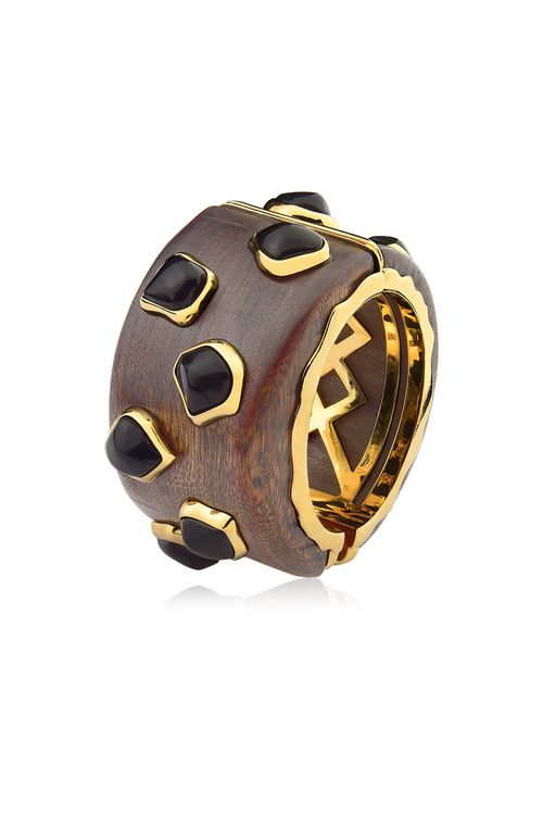 Pulseira Minas Gerais - Ônix - Coleção Tropical Samba Banho: Folheado a Ouro