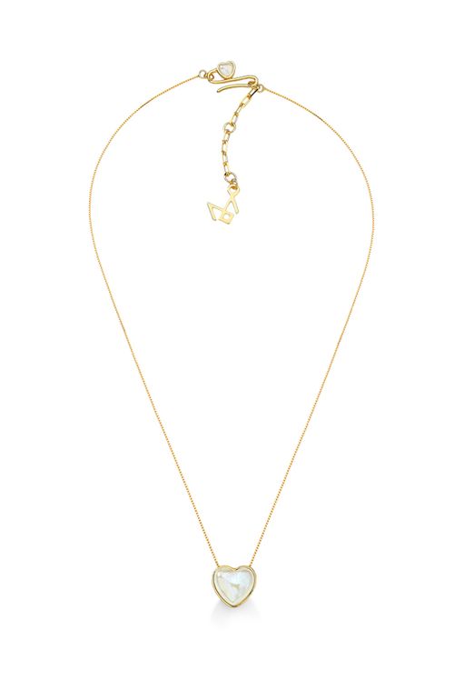 Colar Amorfada - Quartzo Branco Holográfico - Coleção No Conforto do Seu Amor Banho: Folheado a Ouro
