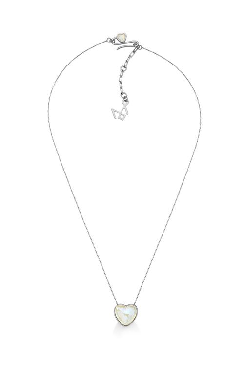 Colar Amorfada - Quartzo Branco Holográfico - Coleção No Conforto do Seu Amor Banho: Ródio Negro