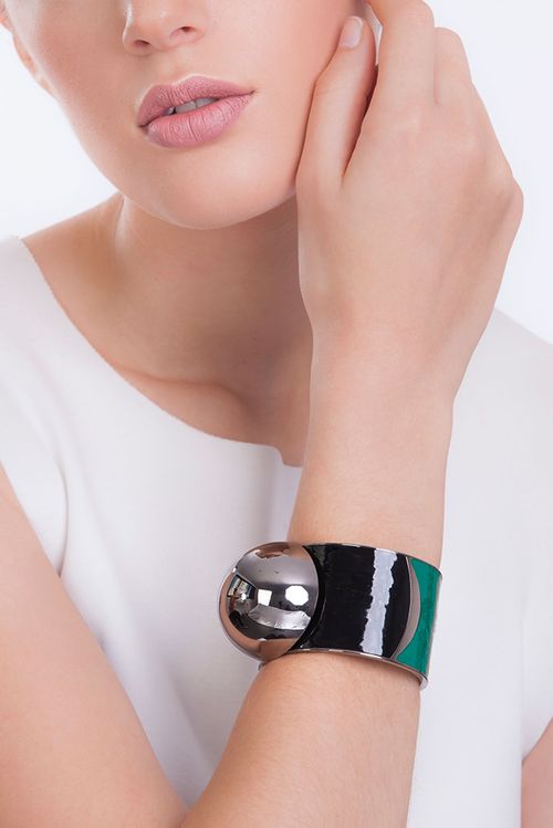 Pulseira El Sol - Preto - Coleção Fusion Banho: Ródio Negro