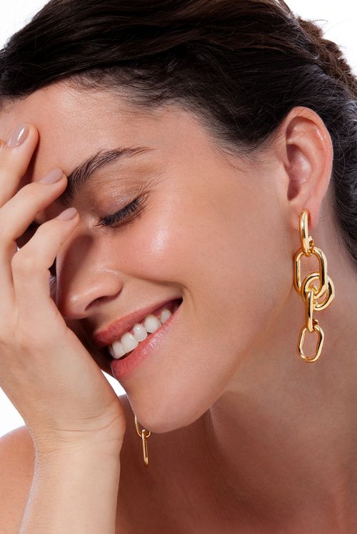 Brinco Engage - Coleção Inéditos Março Banho: Folheado a Ouro