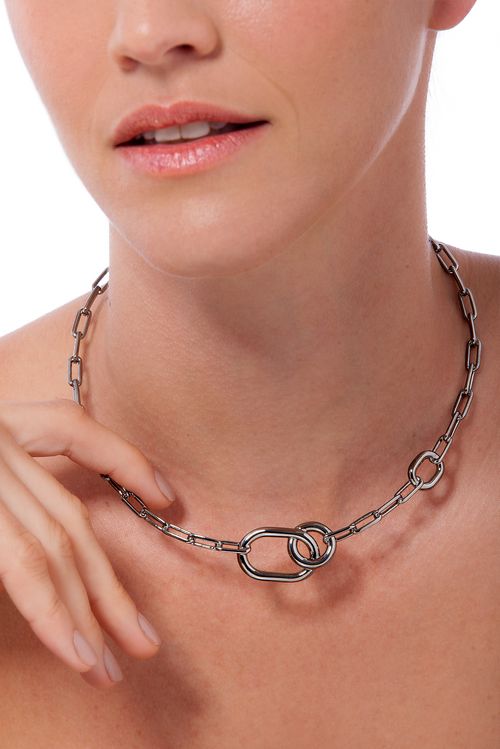 Colar Choker Tight - Coleção Inéditos Março Banho: Ródio Negro