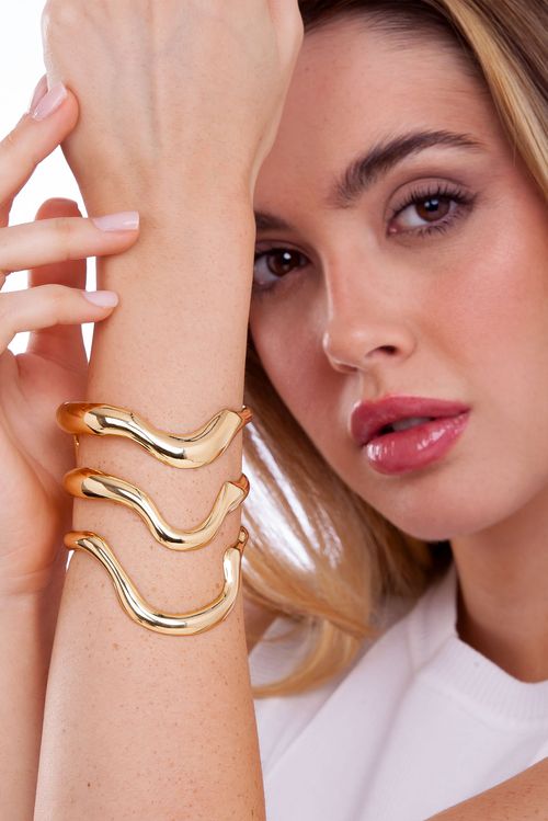 Pulseira Flot - Coleção Acquarella Banho: Folheado a Ouro