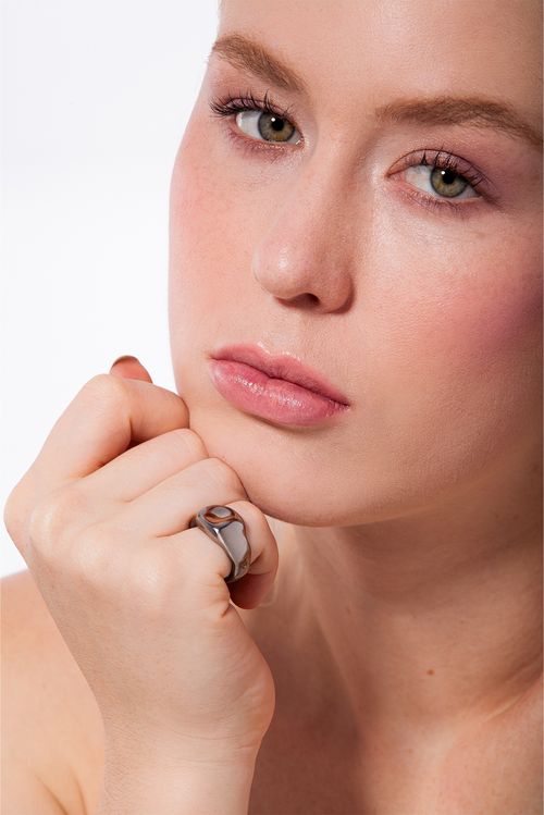 Anel Encontro Mindinho - Coleção Reset Banho: Ródio Negro