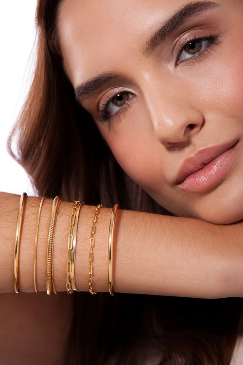 Pulseira Corpus - Coleção Inéditos Julho Banho: Folheado a Ouro
