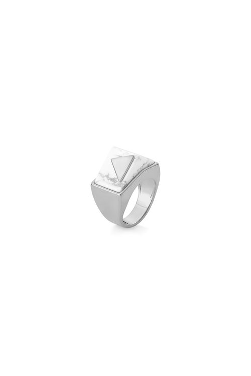 Anel Two Pieces P - Haulita - Coleção Geometric Banho: Ródio Negro