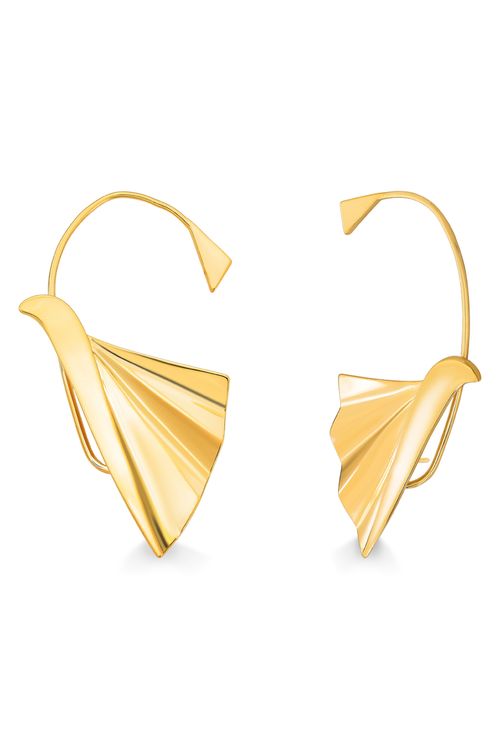 Brinco Origami - Coleção Ecoa Banho: Folheado a Ouro