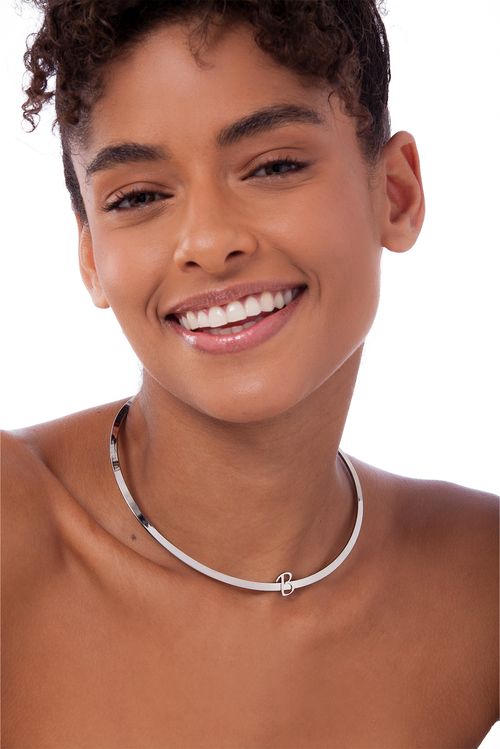 Colar Choker B - Coleção Expressão Banho: Ródio Negro