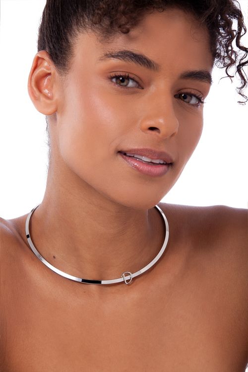 Colar Choker D - Coleção Expressão Banho: Ródio Negro