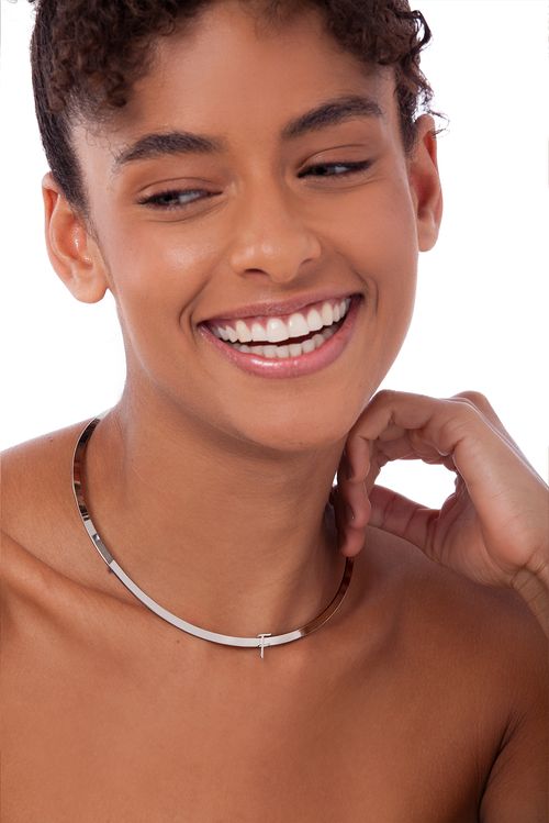 Colar Choker F - Coleção Expressão Banho: Ródio Negro