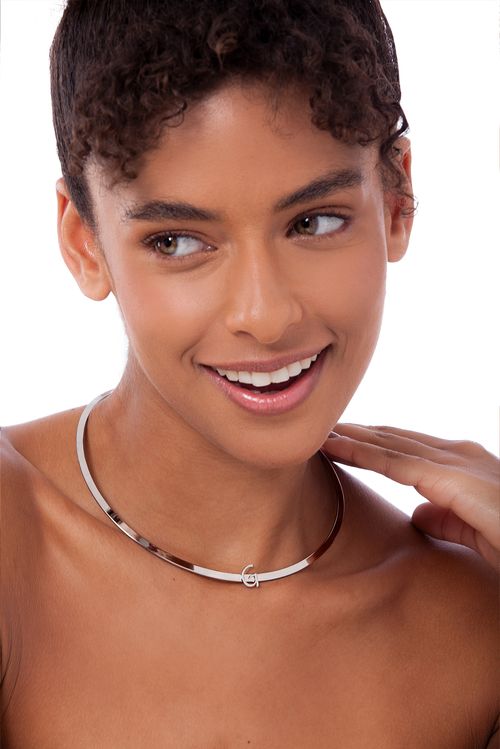 Colar Choker G - Coleção Expressão Banho: Ródio Negro