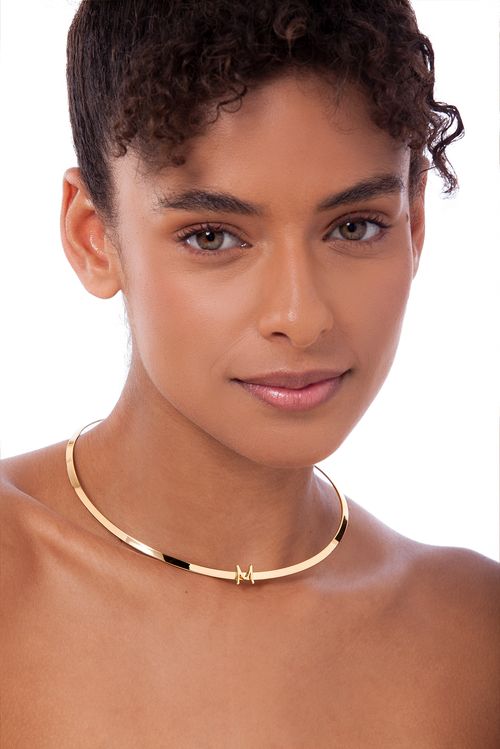 Colar Choker M - Coleção Expressão Banho: Folheado a Ouro