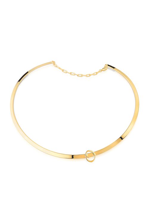 Colar Choker O - Coleção Expressão Banho: Folheado a Ouro