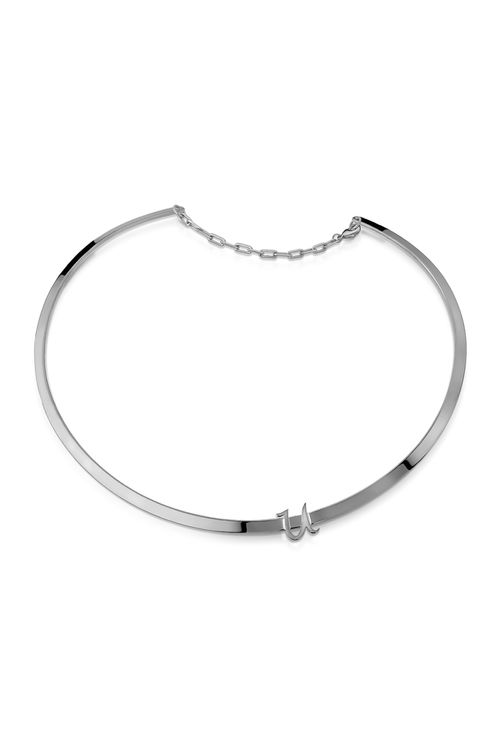 Colar Choker U - Coleção Expressão Banho: Ródio Negro