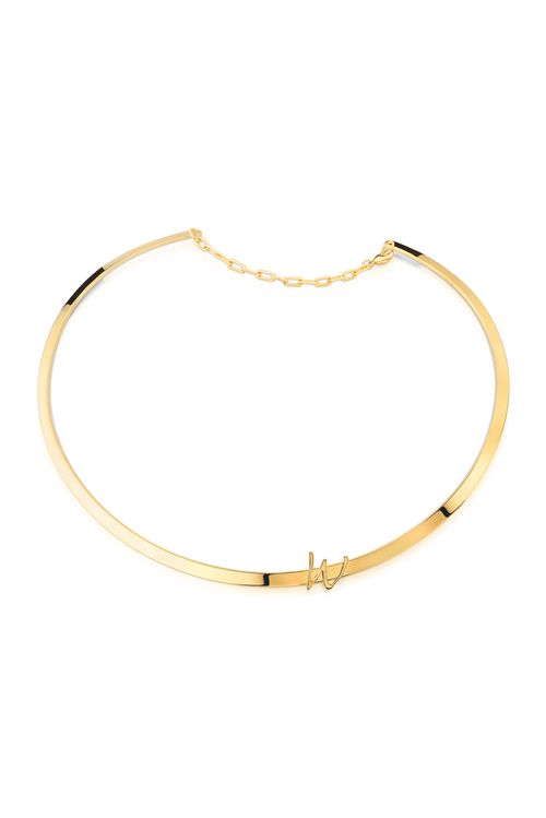 Colar Choker W - Coleção Expressão Banho: Folheado a Ouro