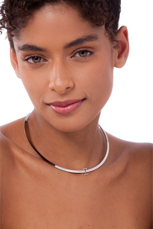 Colar Choker Z - Coleção Expressão Banho: Ródio Negro