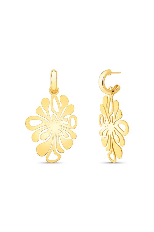 Brinco Primavera Tropical - Coleção Ícones Banho: Folheado a Ouro