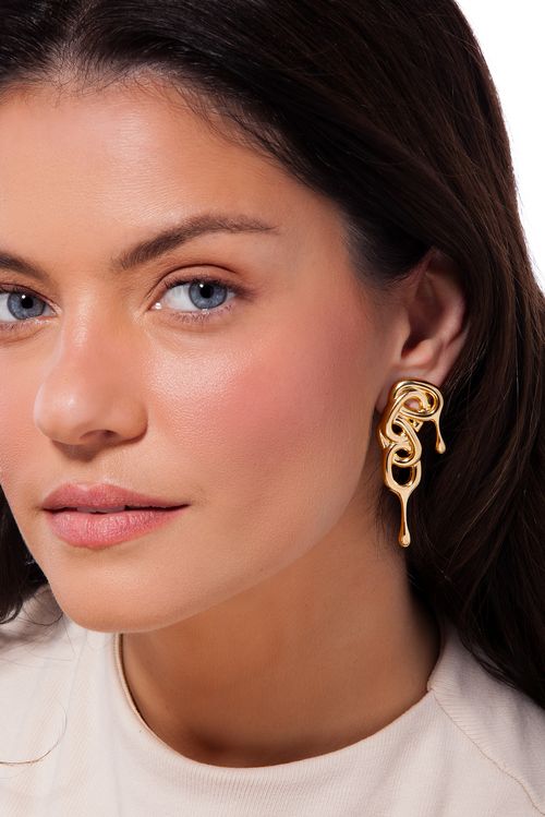 Brinco Fondant - Coleção Dolce Tropicália Alto Verão Banho: Folheado a Ouro