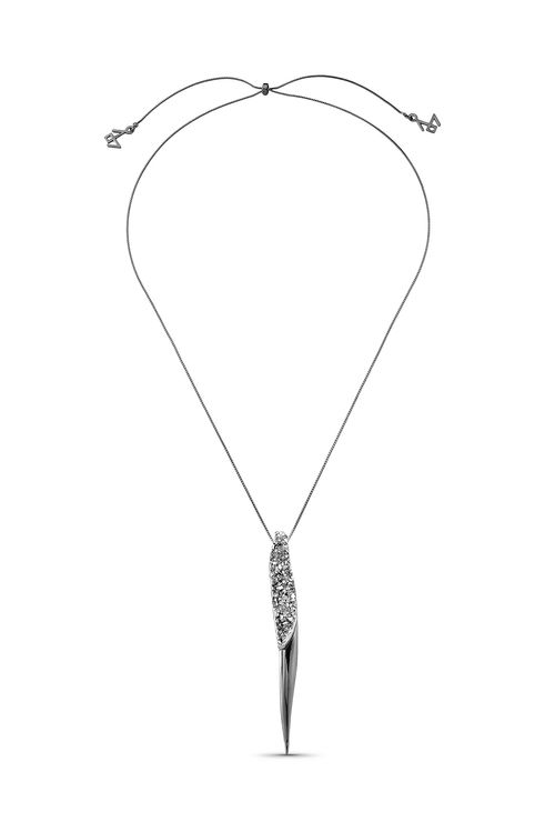 Colar U Rock Drop - Drusa Metalizada - Coleção U Rock Banho: Ródio Negro